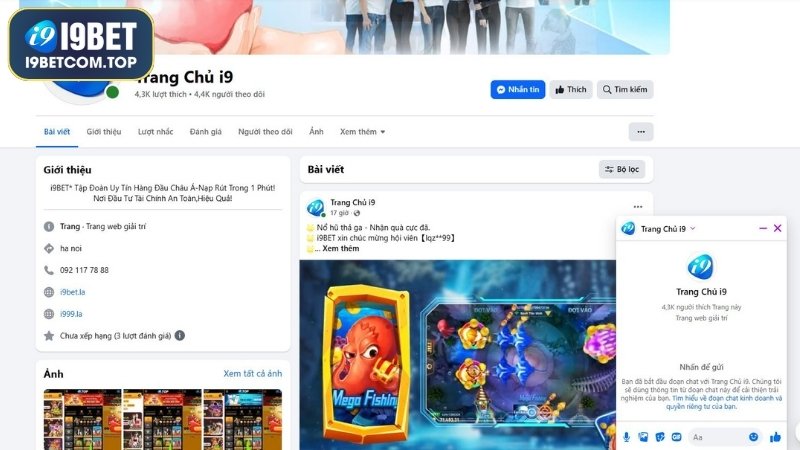 Liên hệ với nhà cái qua các kênh mạng xã hội